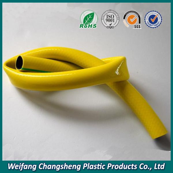 Yellow Color Fiber Reinforced PVC Car Wash Hose Pipe